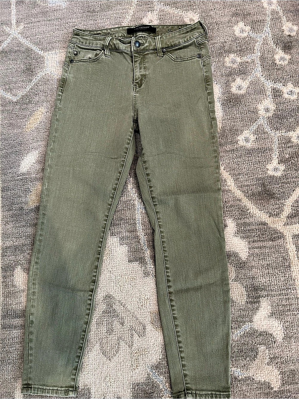 Liverpool Skinny Jeans in Green Waist 28 Size 6